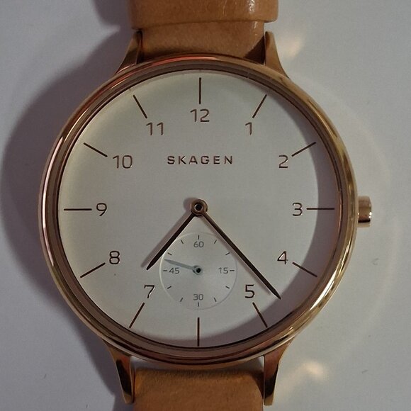 Skagen Women’s Anita Watch SKW2405 | Rose Gold-Tone & Brown Leather main image 12